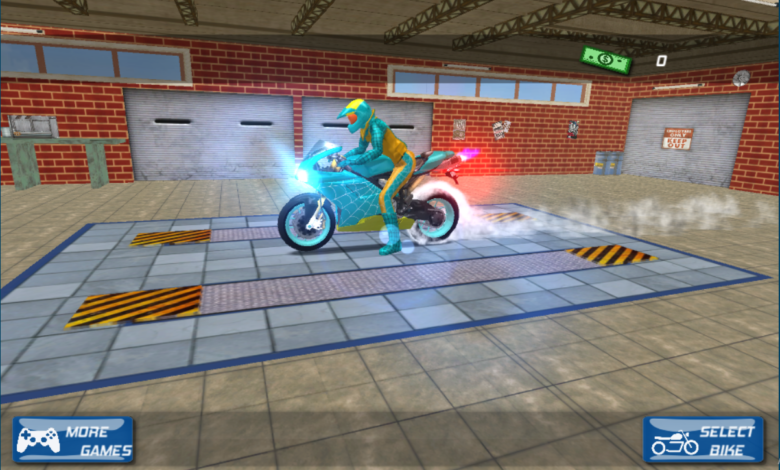 Hero Stunt Spider Bike Simulator 3D